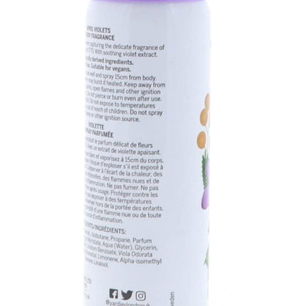 YARDLEY APRIL VIOLETS BODY SPRAY 2.6 OZ UNISEX by Yardley 75ml - The Essence Avenue