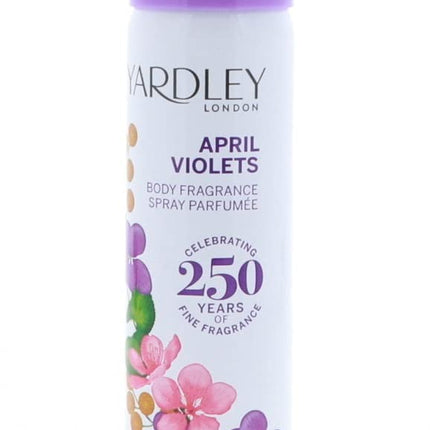 YARDLEY APRIL VIOLETS BODY SPRAY 2.6 OZ UNISEX by Yardley 75ml - The Essence Avenue