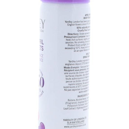 YARDLEY APRIL VIOLETS BODY SPRAY 2.6 OZ UNISEX by Yardley 75ml - The Essence Avenue