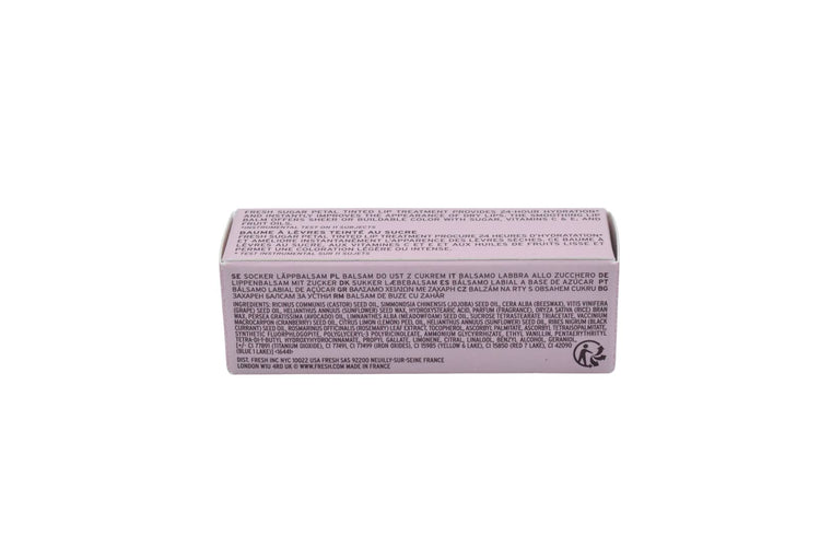 Fresh Sugar Lip Treatment, Petal 0.15oz, back of box
