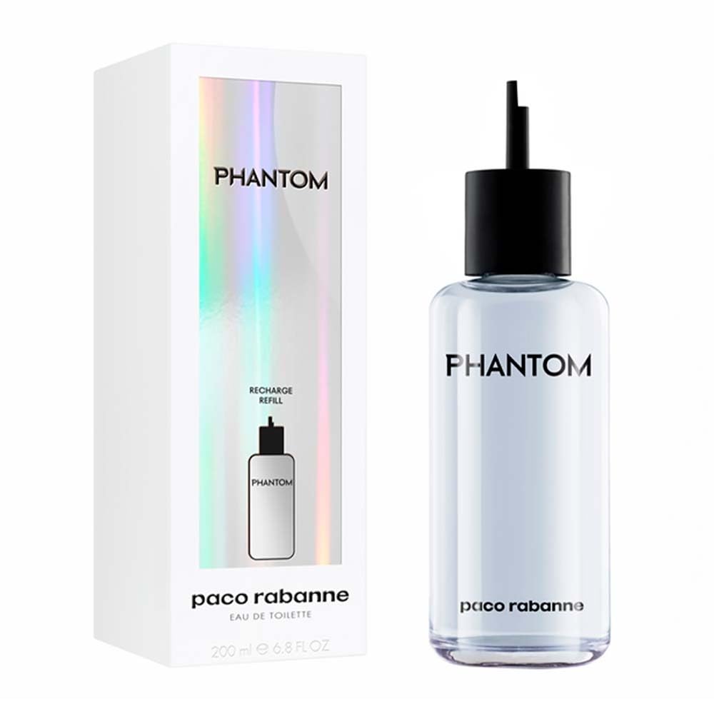 Paco Rabanne Phantom Eau de Toilette 200ml Refill, box and refill bottle