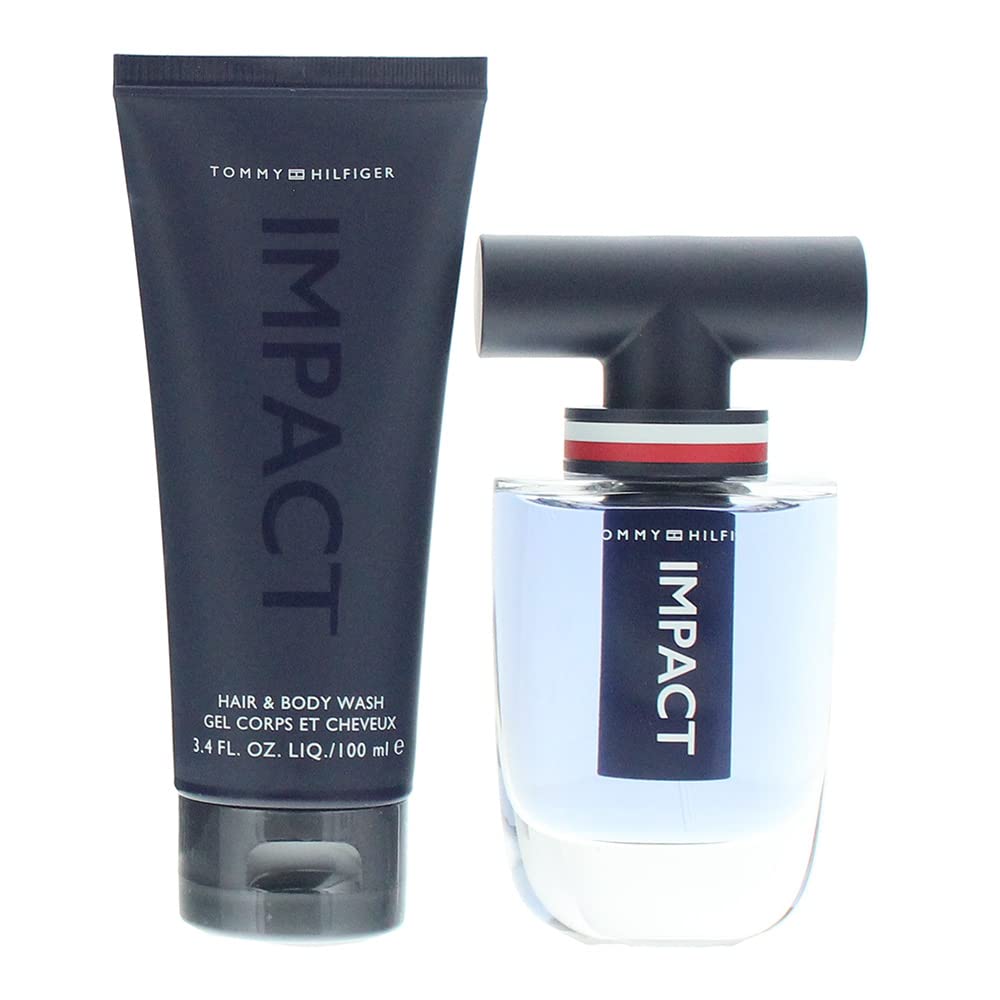 Tommy Hilfiger Impact Gift Set, 50ml EDT and 100ml Body Wash, body wash and bottle