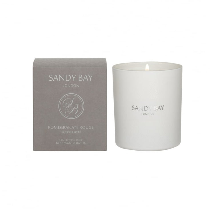 Sandy Bay London Pomegranate Rouge Fragranced Candle - The Essence Avenue