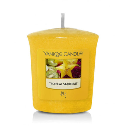 Yankee Candle Votive Candle, Tropical Starfruit Scent, 15 Hours Burn Time, 49g, Jar - The Essence Avenue