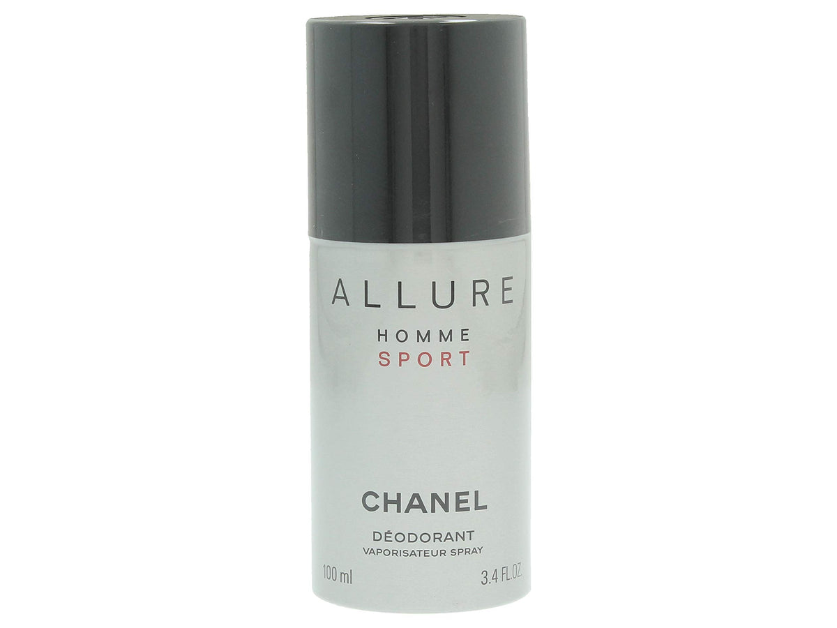 Chanel Allure Homme Sport Deodorant Spray 100ml, can with cap beside it