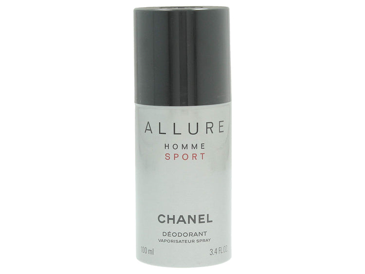 Chanel Allure Homme Sport Deodorant Spray 100ml, can with cap beside it