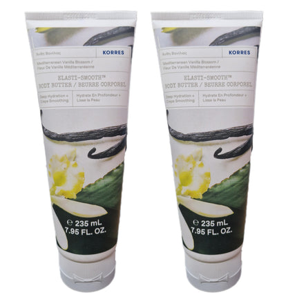 KORRES - Mediterranean Vanilla Blosson Elasti-Smooth Body Butter | 235ml [x2] - The Essence Avenue