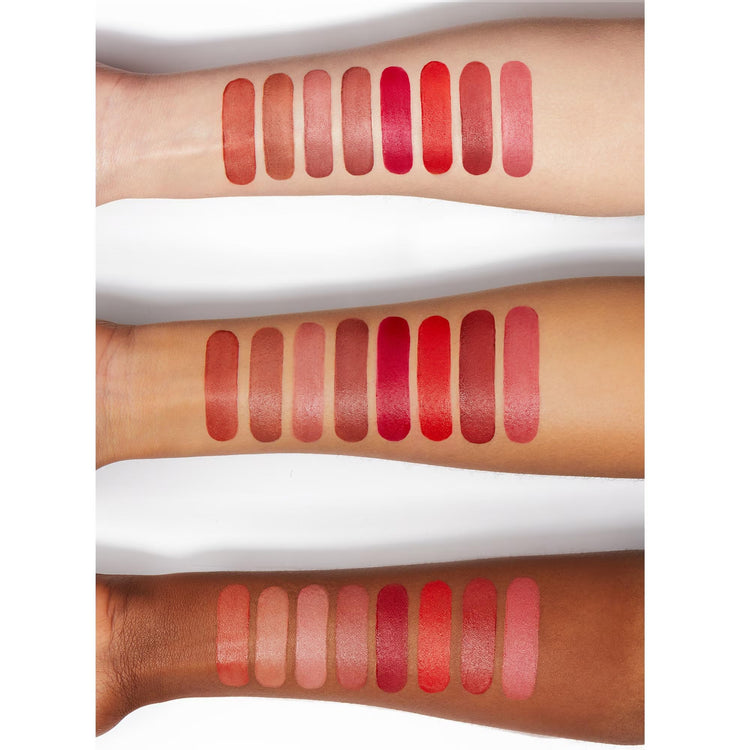 Charlotte Tilbury Airbrush Flawless Lip Blur, Pillow Talk Blur, shade swatches on arms