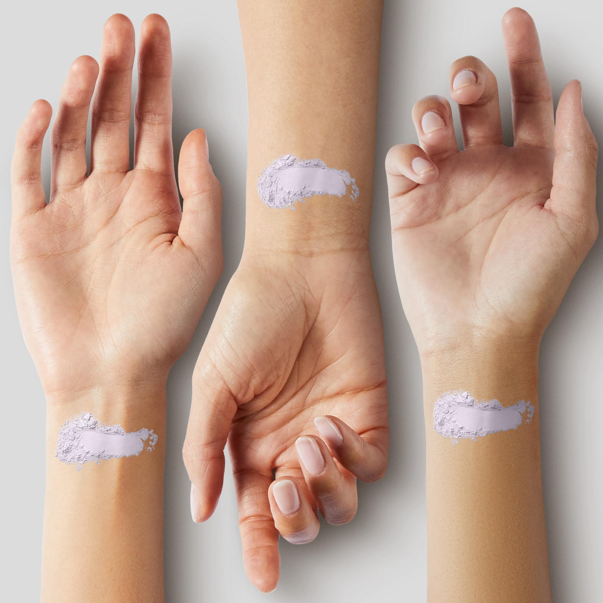 FENTY BEAUTY Invisimatte Blotting Powder, powder swatches on wrists