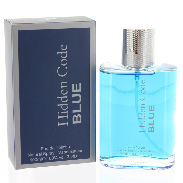 HiddenCode Blue Eau de Toilette Pour Homme 100ml, box and bottle